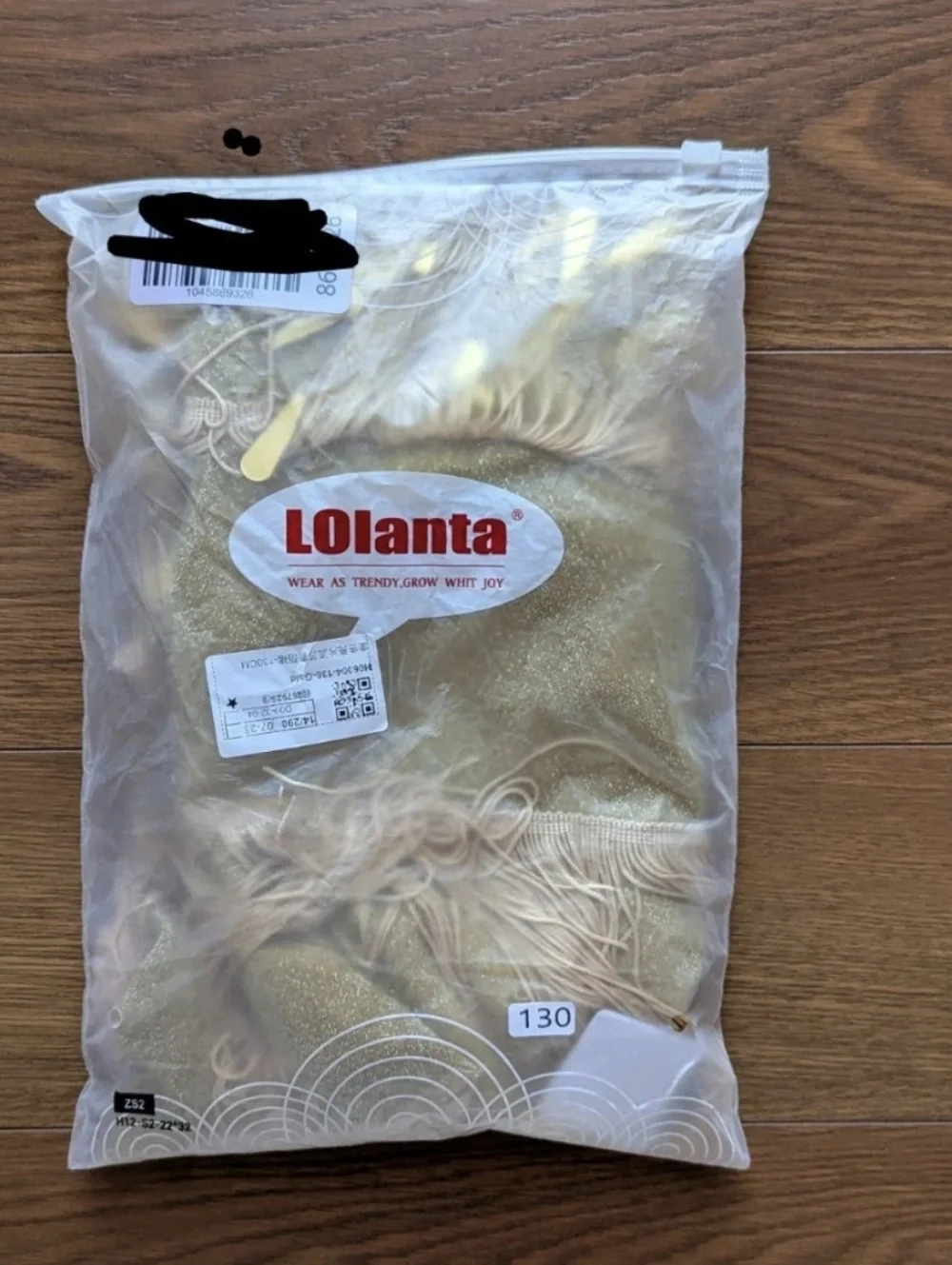 Lolanta 2 Piece Latin Dance Costume Gold Childs Size 130 & 160 Sequin Fringe NWT